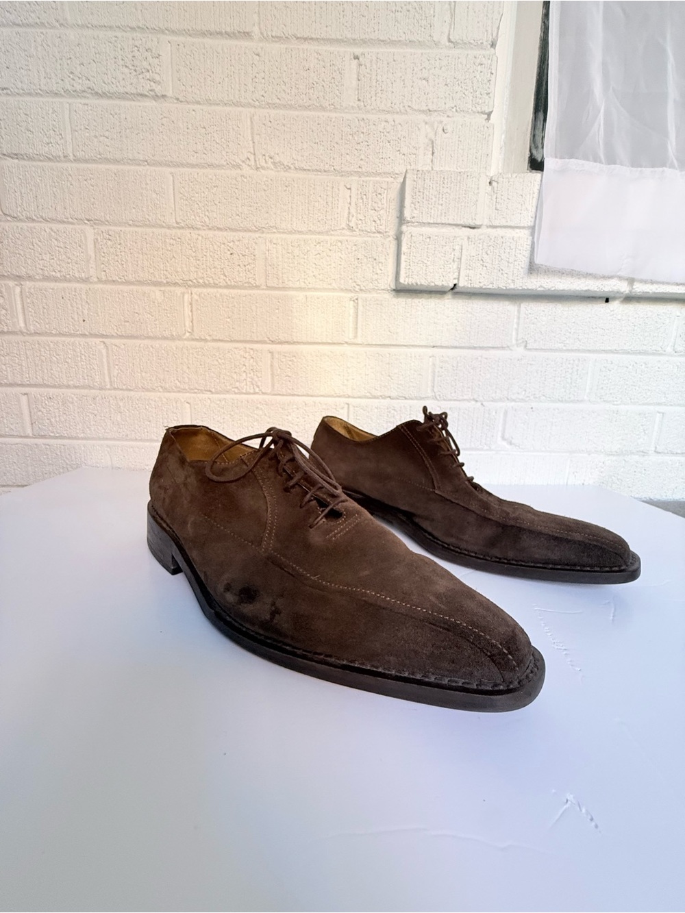 Pal Zileri Brown Suede Lace-Up Derbys